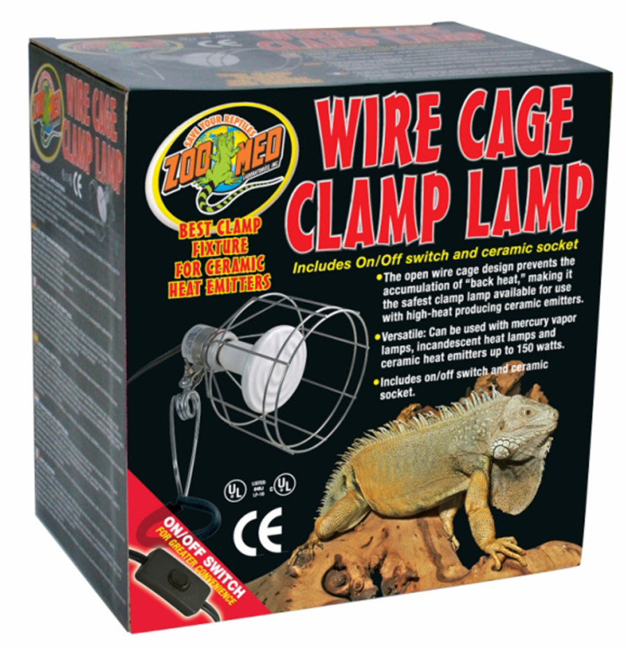 Zoo Med Wire Cage Clamp Lamp - Silver