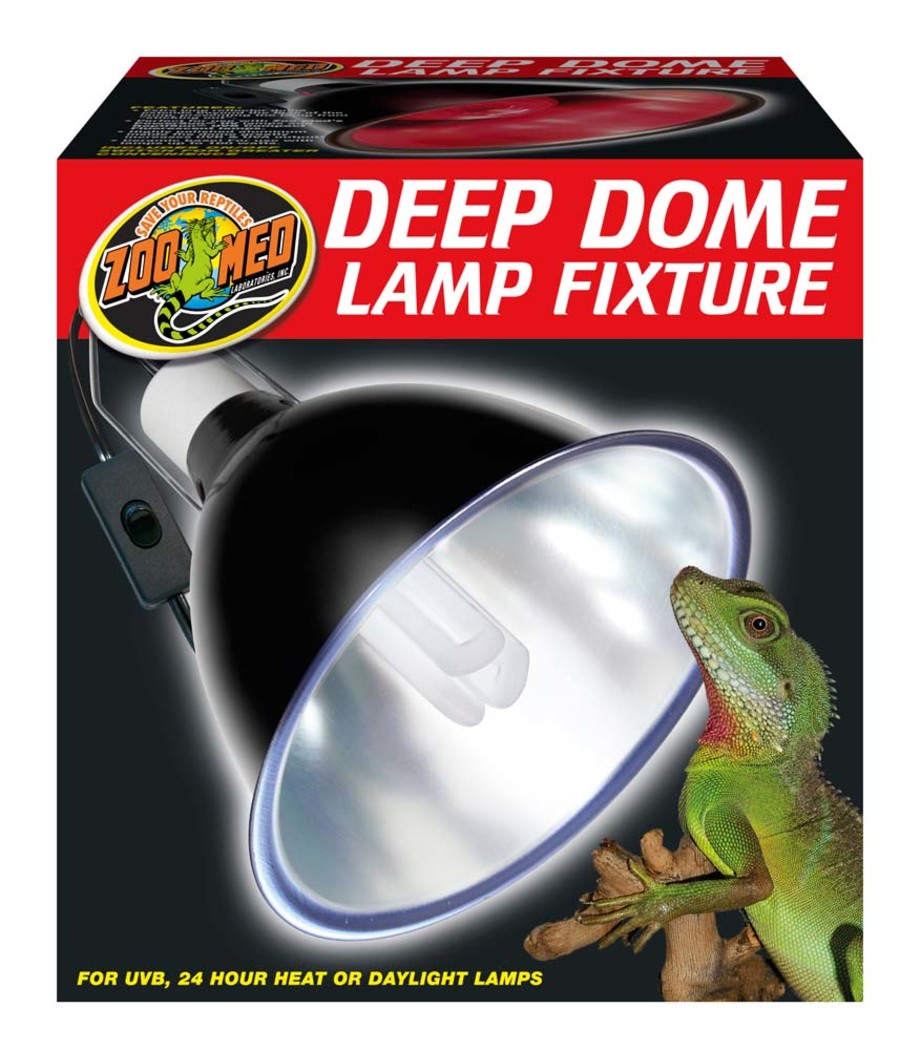 Zoo Med Deep Dome Lamp Fixture, Black, 8.5 in