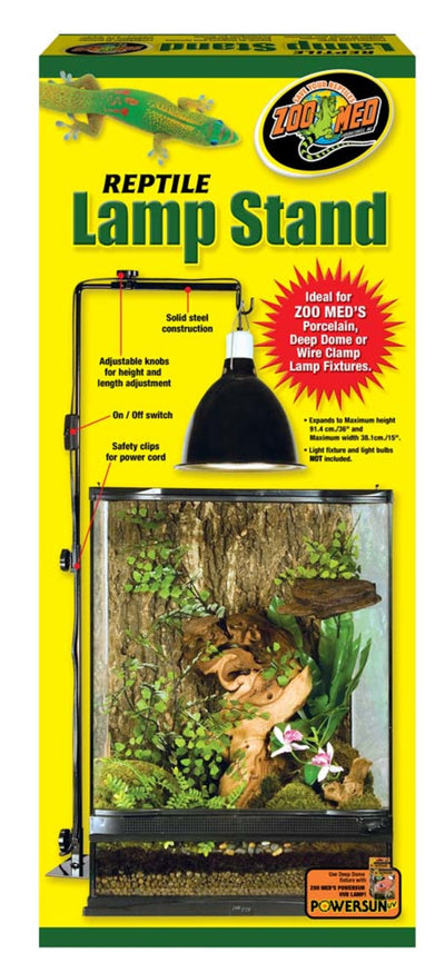 Zoo Med Reptile Lamp Stand, Black, Large