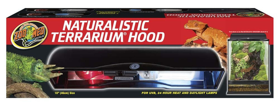 Zoo Med Naturalistic Terrarium Hood, Black, 18 in