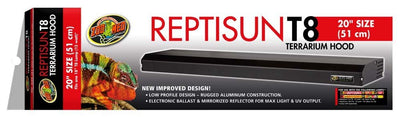 Zoo Med ReptiSun T8 Terrarium Hood Black 20 in Hood Only