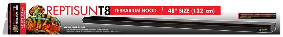 Zoo Med ReptiSun T8 Terrarium Hood Hood Only, Black, 48 in