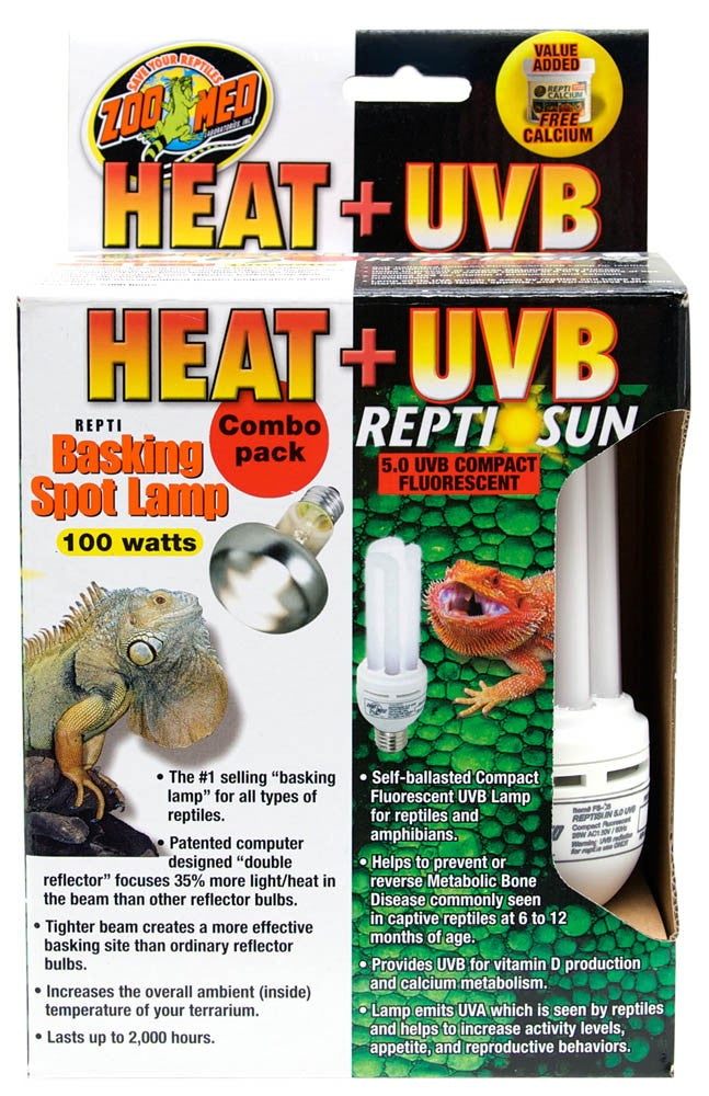 Zoo Med Heat + UVB Combo Pack, 1ea