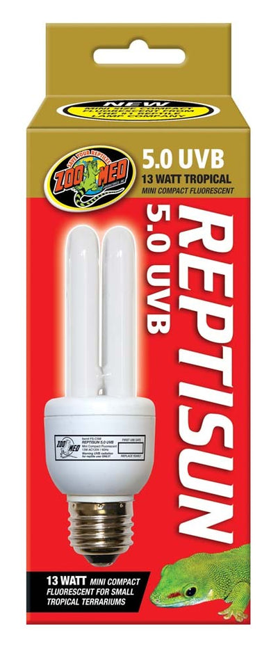 Zoo Med Reptisun 5.0 Uvb Tropical Compact Fluorescent Lamp Mini White 13 W