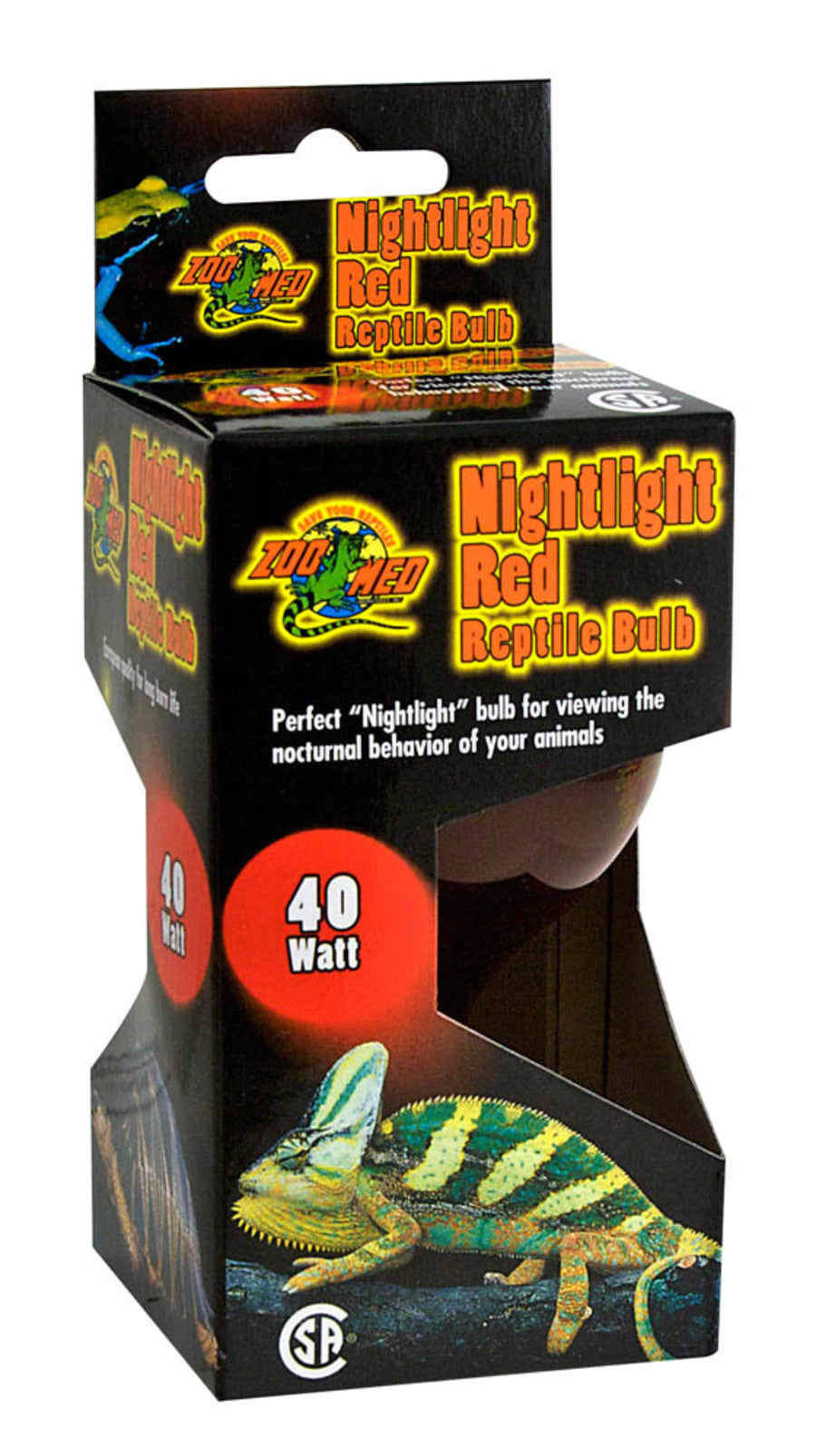 Zoo Med Nightlight Red Reptile Bulb, Red, 40W