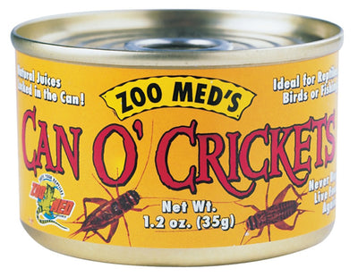 Zoo Med Can O' Adult Crickets Reptile Wet Food, 1.2 oz
