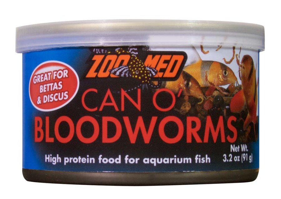 Zoo Med Can O' Bloodworms Freeze-Dried Fish Food, 3.2 oz