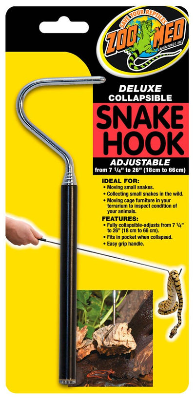 Zoo Med Deluxe Collapsible Snake Hook, Black, 7.25 in, 26 in