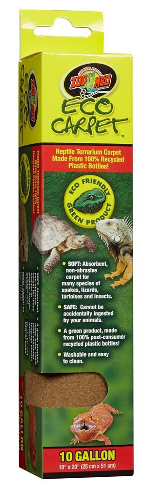 Zoo Med Eco Carpet Reptile Terrarium Liner Tan - 10 Gallon, 10in x 20in