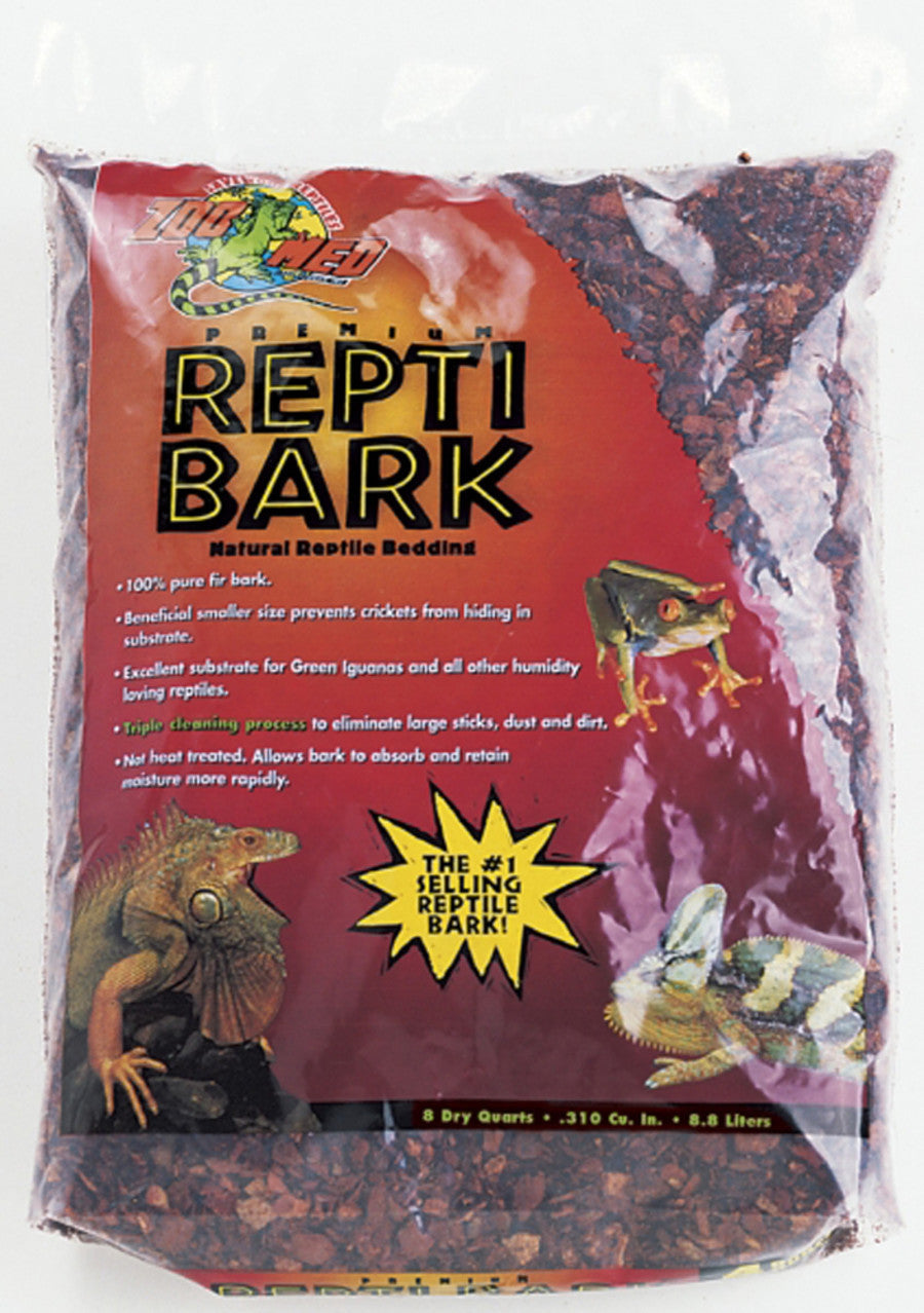 Zoo Med Premium ReptiBark Bedding Substrate, Brown, 8 qt