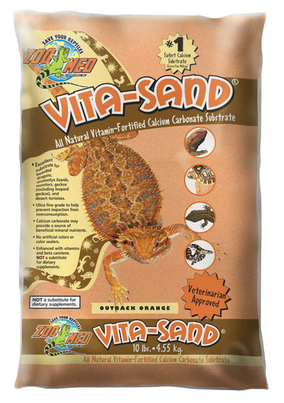 Zoo Med VitaSand Substrate Outback Orange, 10 lb each, Case of 3