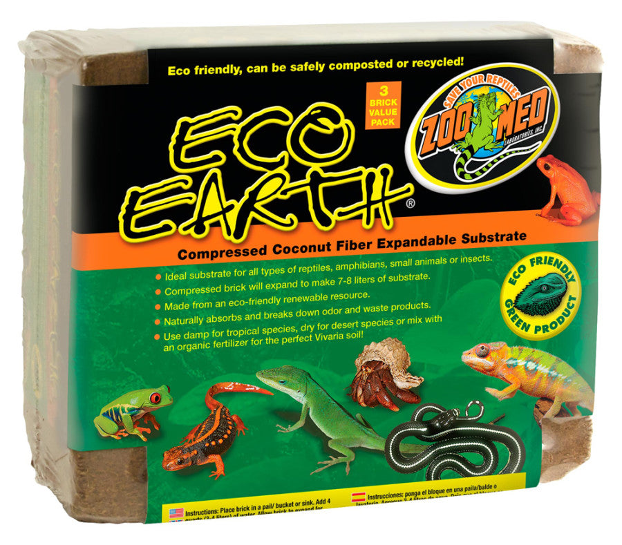 Earth Coconut Fiber Substrate Brown, 3-Count