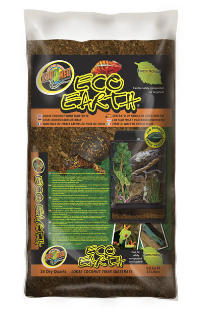 Zoo Med Eco Earth Coconut Fiber Substrate, Brown, 24 qt