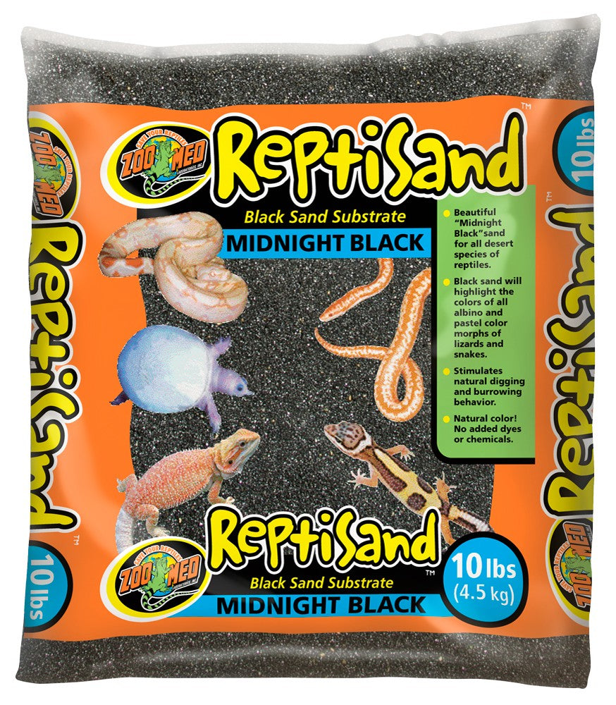 Zoo Med ReptiSand Midnight, Black 3 ct, 10 lb