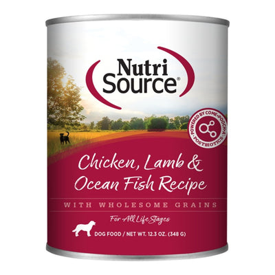 Nutrisource Dog Chicken Lamb & Oceanfish 12.3oz. (Case of 12)