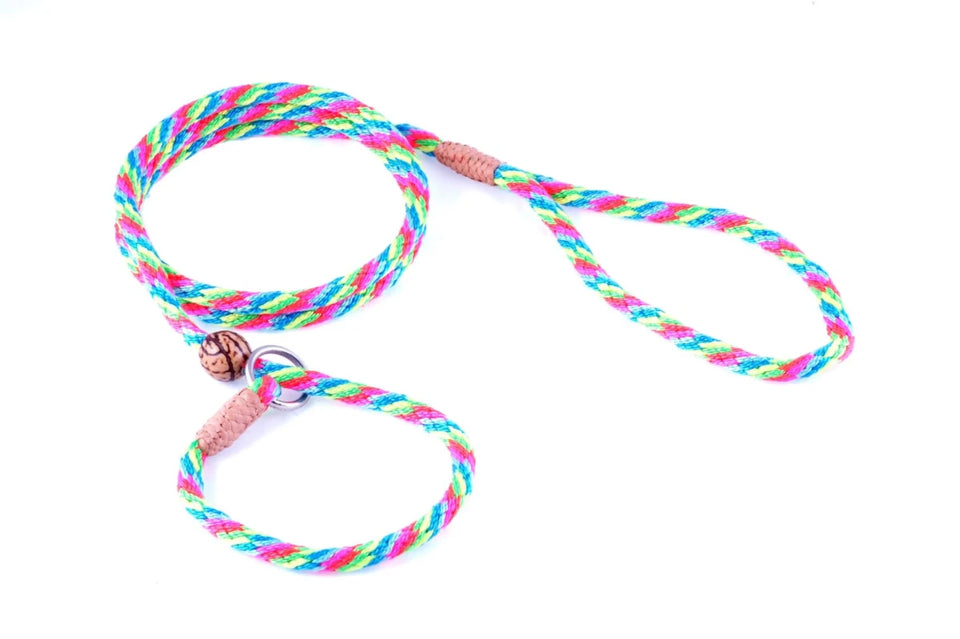 Nylon Slip Lead With Stopper (4 ft x 1/4 in or 6 mm) - Pets Perfect