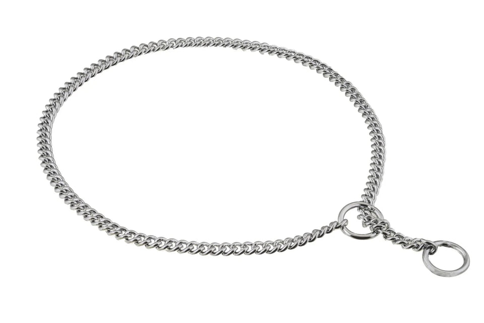 Slip Curve Show Chain Dog Collar (12 in x 1.4 mm) - Pets Perfect