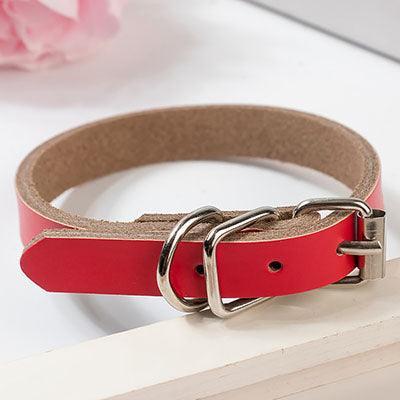 Luxury PU Leather Dog Collar - Durable Adjustable Collar with Secure Buckle