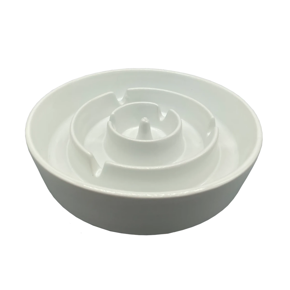 Pet Ceramic Slow-Feeder Bowl - Pets Perfect