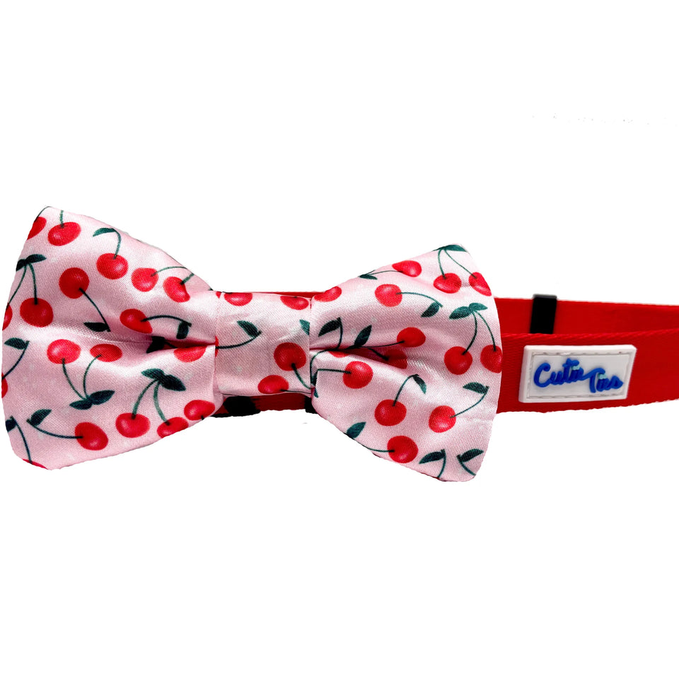 Cutie Ties Dog Bow Tie - 14 Playful Designs, Chocolate chip cookie/white/ONE SIZE, view 10