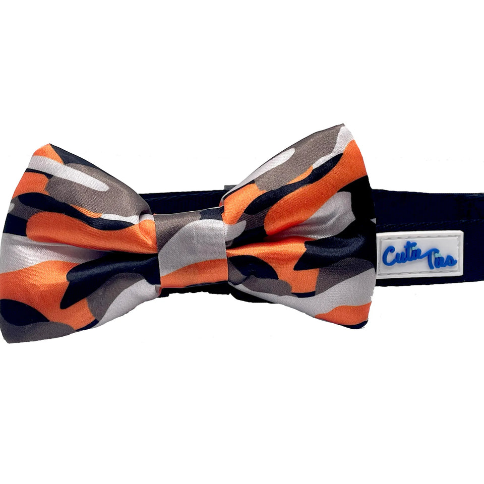 Cutie Ties Dog Bow Tie - 14 Playful Designs, Cheetah yellow/ONE SIZE, view 4