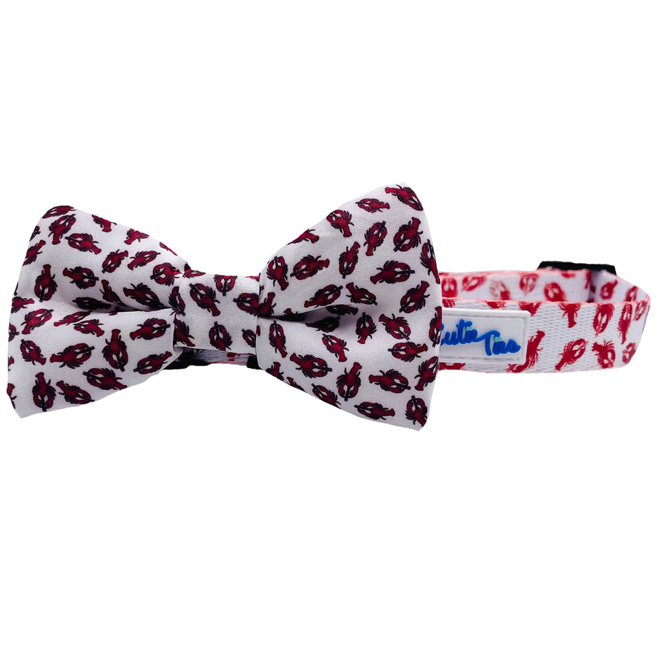 Cutie Ties Dog Bow Tie - Fun Patterned Designs, Mac and cheese blue/ONE SIZE, view 9