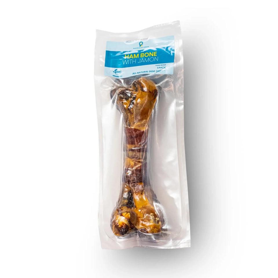 Platinum Pet Dog Treats - Ham Bone Serrano with Jamon - Pets Perfect