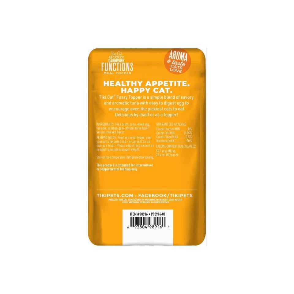 Tiki Cat Born Carnivore Fussy Cat Food Topper - Flaked Tuna, 1.5 oz, 12 ct