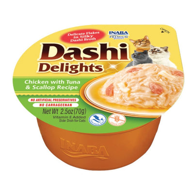 Inaba Dashi Delight Cat Food Topper, Chicken, Tuna and Scallop