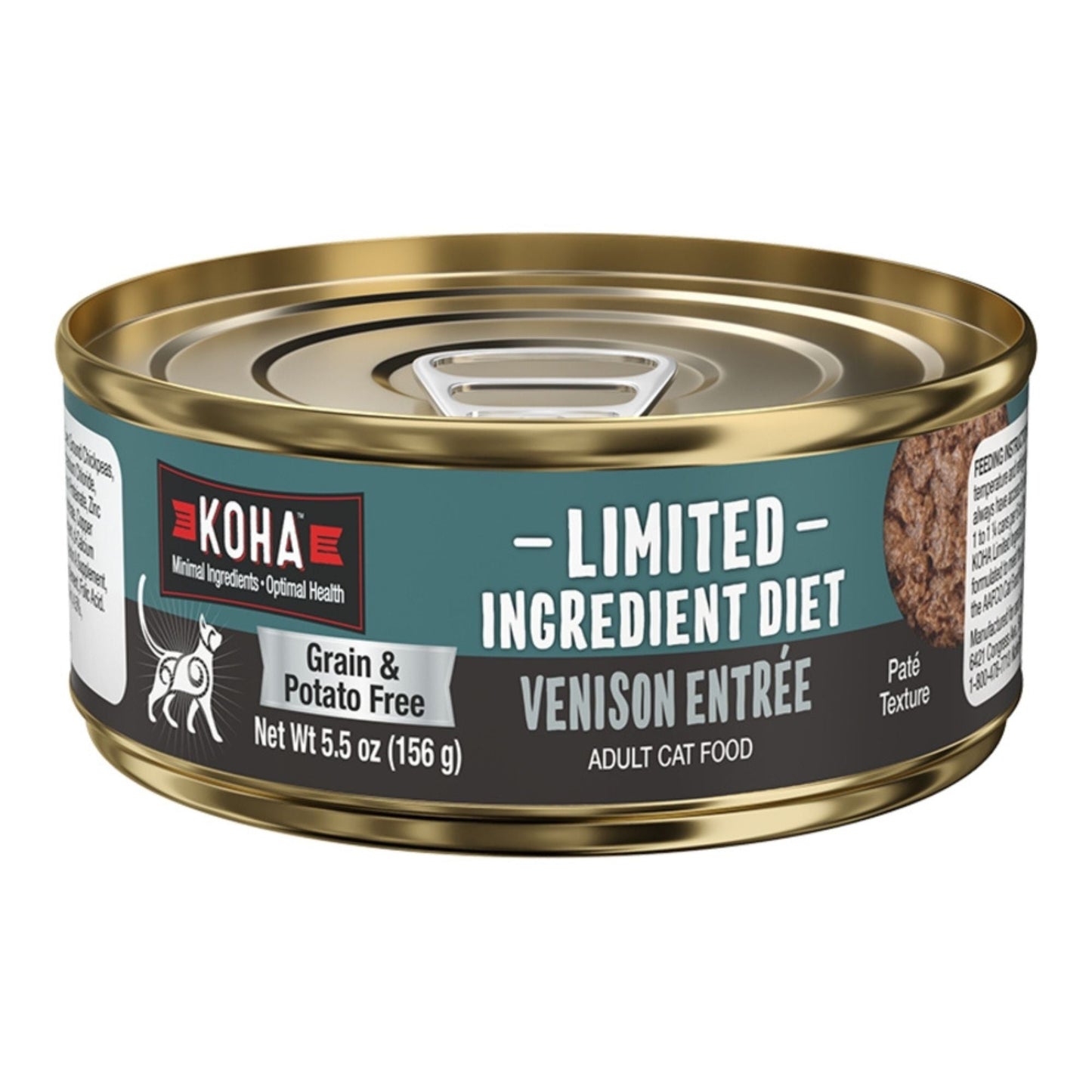 Koha Cat Limited Ingredient Grain-Free Venison Pate, 5.5 oz 24 ct