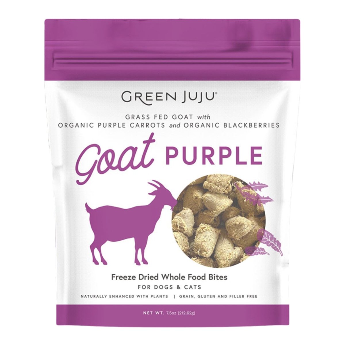 Green Juju Dog Freeze - Dried Goat Purple Topper 7.5oz. - Pets Perfect