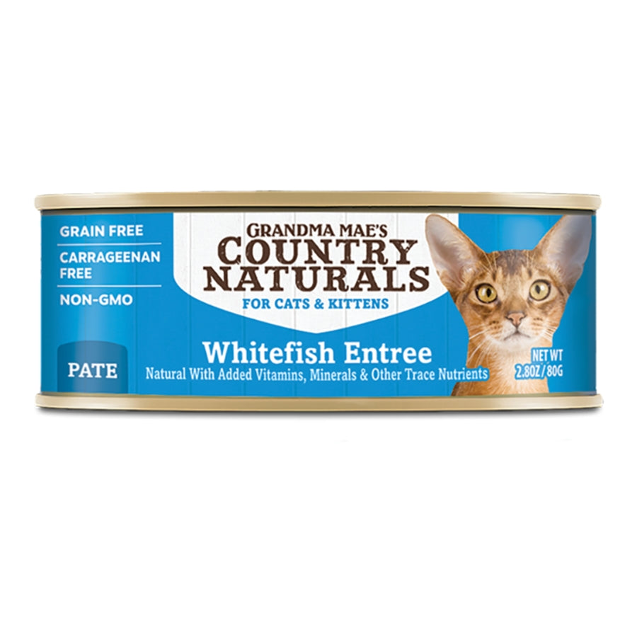 Grandma Mae's Country Naturals Grain-Free Pate Wet Cat & Kitten Wet Cat Food Tuna, 2.8 oz each, Case of 24