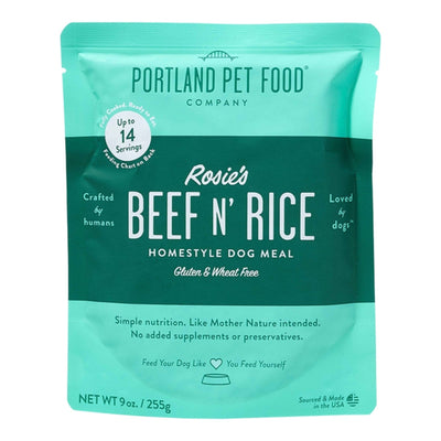 Portland Dog Rosie's Beef N Rice Homestyle Meal 9oz. - 8 Pack