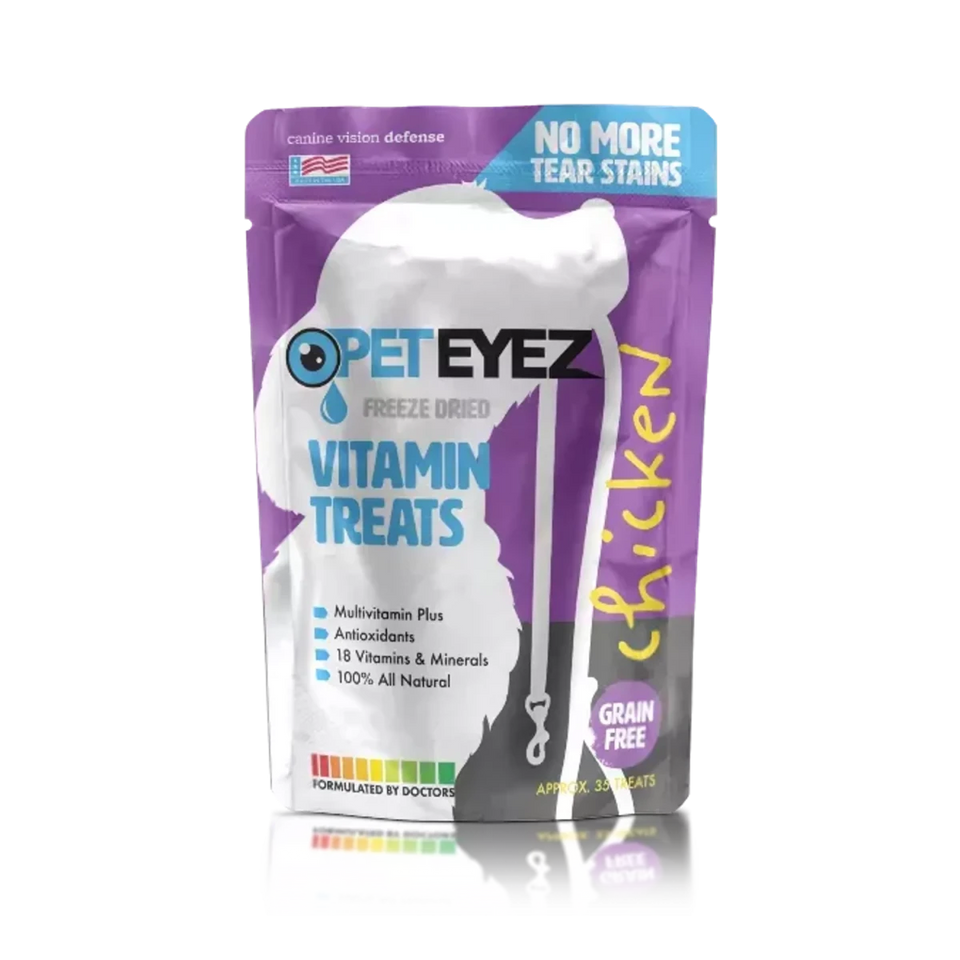 Pet Eyez Vitamin Dog Treats - Chicken - Purple, 4 x 6, 35 ct - Pets Perfect