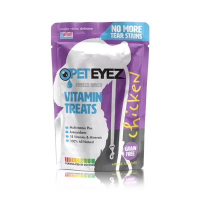 Pet Eyez Vitamin Dog Treats - Chicken - Purple, 4 x 6, 35 ct - Pets Perfect
