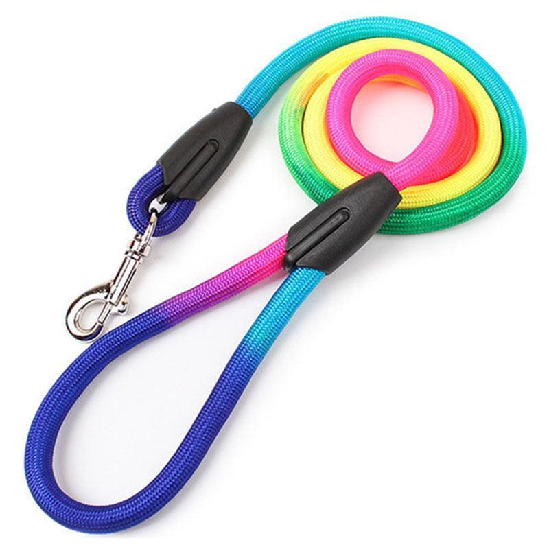 Vibrant Nylon Round Handheld Dog Rope - Stylish Pet Leash - Pets Perfect
