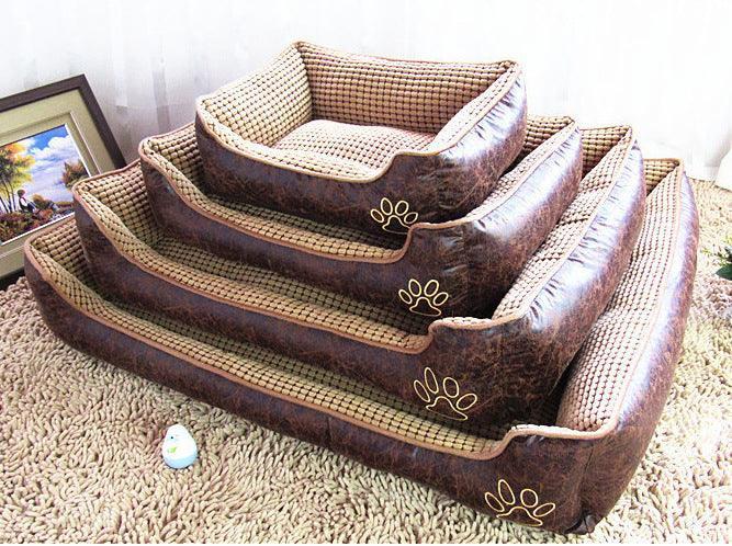 Luxury Suede Dog Bed Set With Free Bone, Blanket, And Summer Mat - Pets Perfect