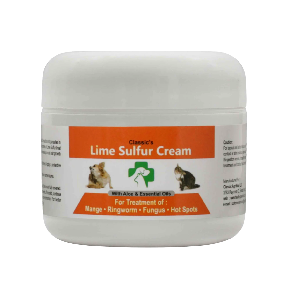 Classic's Lime Sulfur Pet Skin Cream - Pet Care and Veterinary Treatment for Itchy and Dry Skin - Pets Perfect