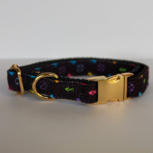 Green Pet Shop Bonejour Petite Dog Collar - Eco-Friendly Recycled Material Collar with Designer Print
