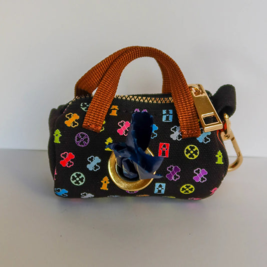 Green Pet Shop Bonejour Waste Bag Dispenser - Eco-Friendly Poop Bag Holder with Designer Print