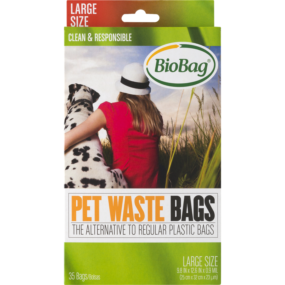 BioBag Large Dog Waste Bags with Handles, 35 Bags Each), view 6