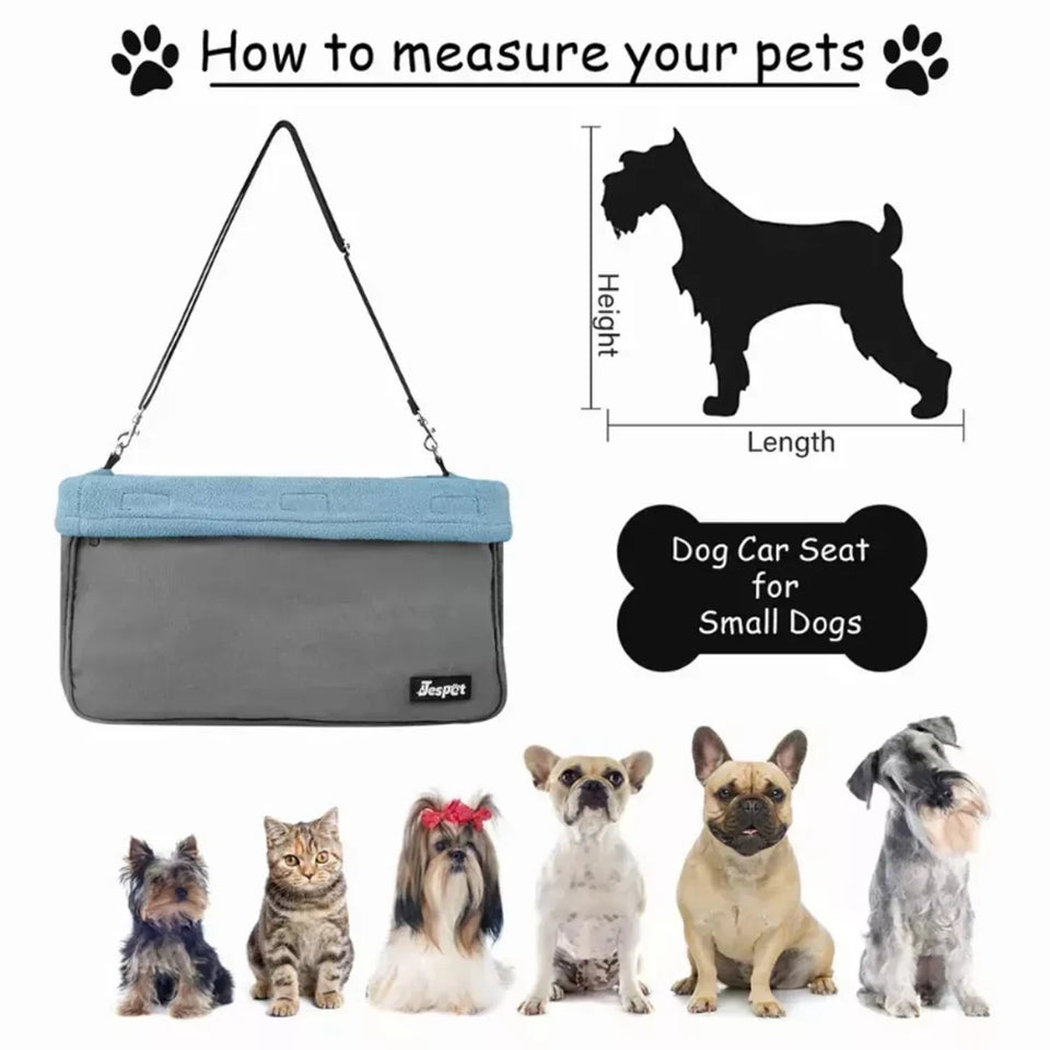 JESPET & GOOPAWS Dog Booster Seats for Cars, Portable Dog Car Seat Travel Carrier with Seat Belt for 24 lb Pets - Pets