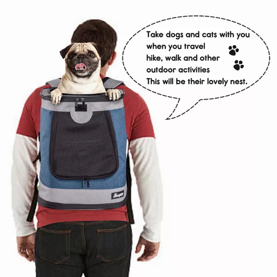JESPET Pet Backpack Carrier for Small Dog, Puppy, Soft Carrier Backpack Ideal for Traveling, Hiking