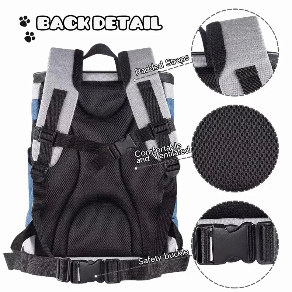 JESPET Pet Backpack Carrier for Small Dog, Puppy, Soft Carrier Backpack Ideal for Traveling, Hiking