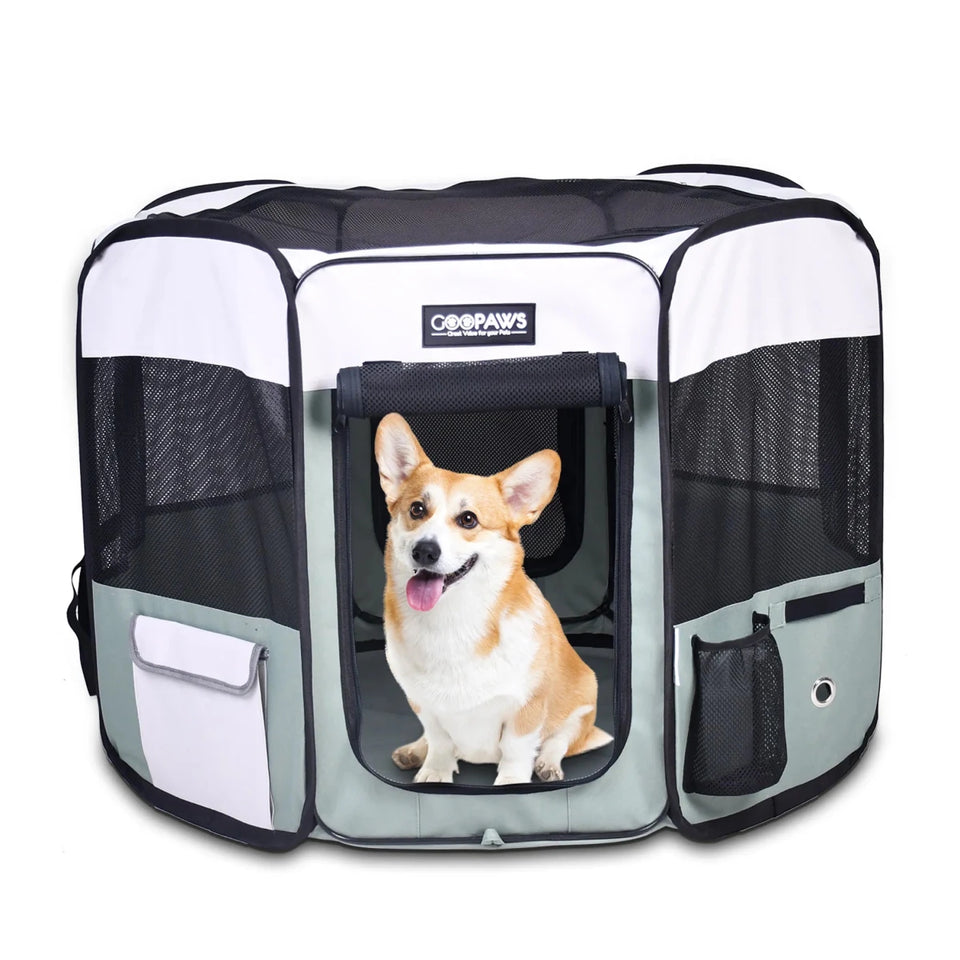 JESPET Pet Dog Playpens 36", 45" & 61" Portable Soft Dog Exercise Pen Kennel with Carry Bag for Puppy Cats Kittens Rabbits