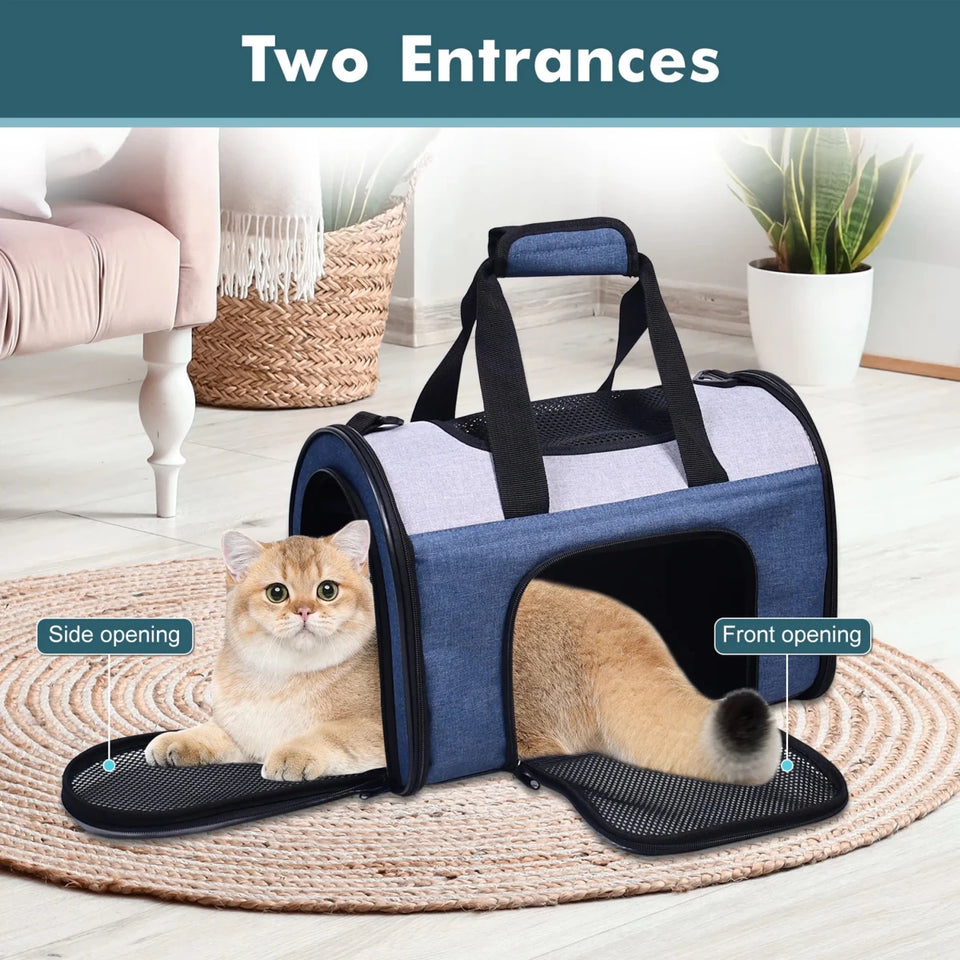 JESPET Soft-Sided Collapsible Pet Carrier for Dogs & Cats - Pets Perfect
