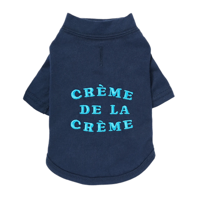 Louis Barx Essential Dog T-Shirt - Creme de la Creme, Midnight Blue - Pets Perfect
