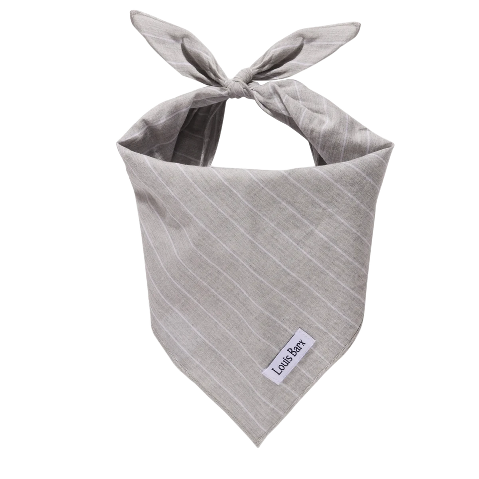 Classic Everyday Bandana, Grey Striped Dog Bandana - Pets Perfect