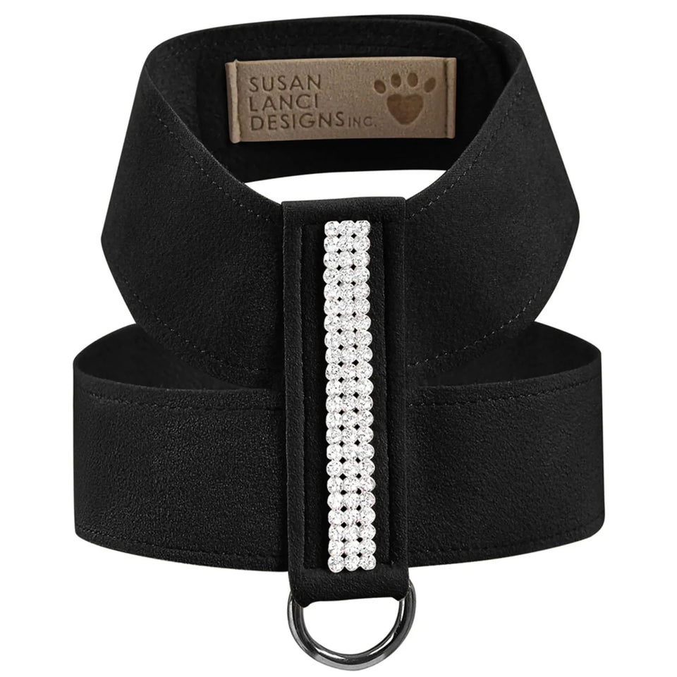Susan Lanci Designs 3 Row Giltmore Crystals Tinkie Dog Harness, Black/XXS, view 14