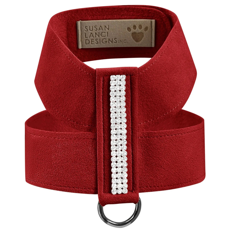 Susan Lanci Designs 3 Row Giltmore Crystals Tinkie Dog Harness, Tiffi blue/LARGE, view 9